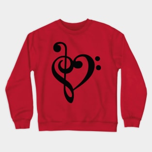 Musical Heart Symbol Crewneck Sweatshirt